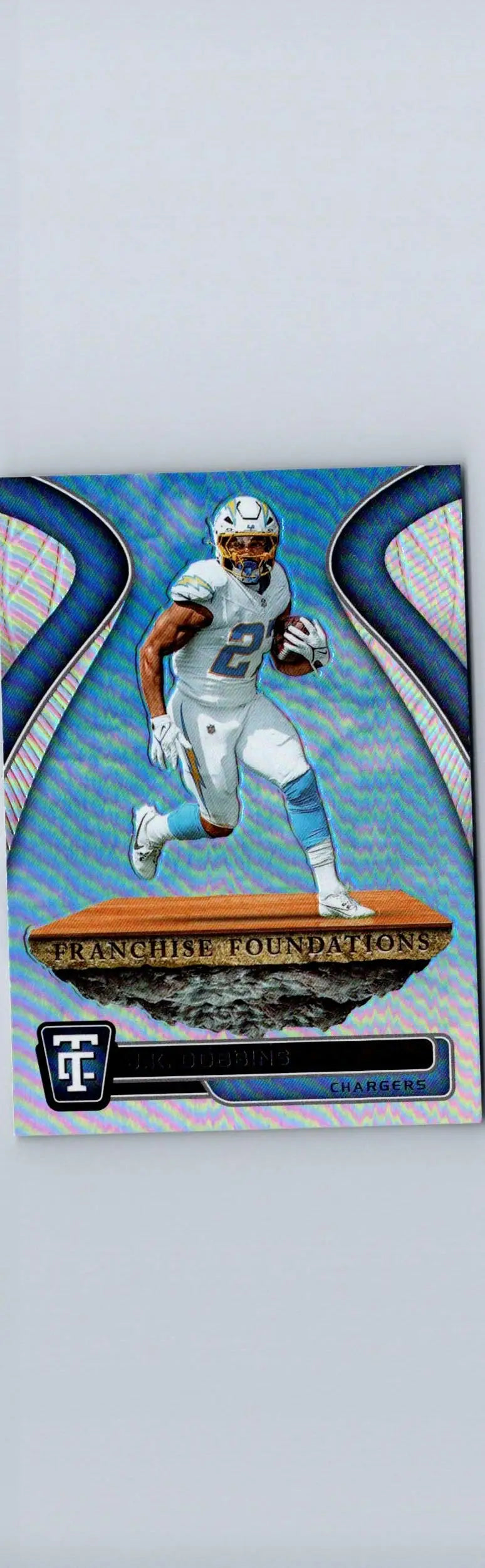 Football trading card from 2024 Panini Totally Certified Dobbins Franchise Foundations set