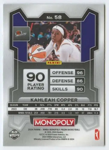 2024 Panini WNBA Prizm Monopoly #58 Kahleah Copper NM Near Mint ID:83443 - Basketball Card Single