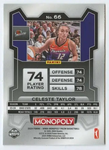 2024 Panini WNBA Prizm Monopoly #66 Celeste Taylor NM Near Mint ID:83442 - Basketball Card Single