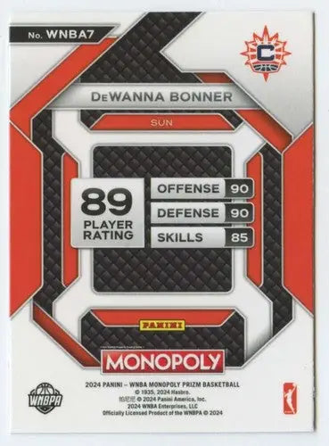 2024 Panini WNBA Prizm Monopoly All-Star #WNBA7 DeWanna Bonner NM Near ID:83440 - Basketball Card Single