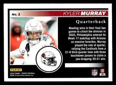 2024 Panini Zenith #1 Kyler Murray - Football Card Single