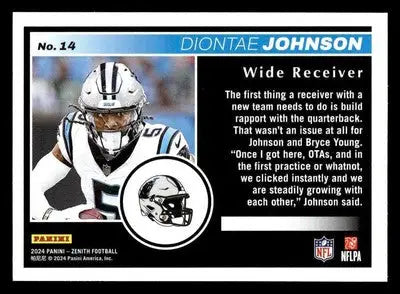 2024 Panini Zenith #14 Diontae Johnson Retail - Football Card Single