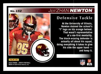 2024 Panini Zenith #152 Jer’Zhan Newton - Football Card Single