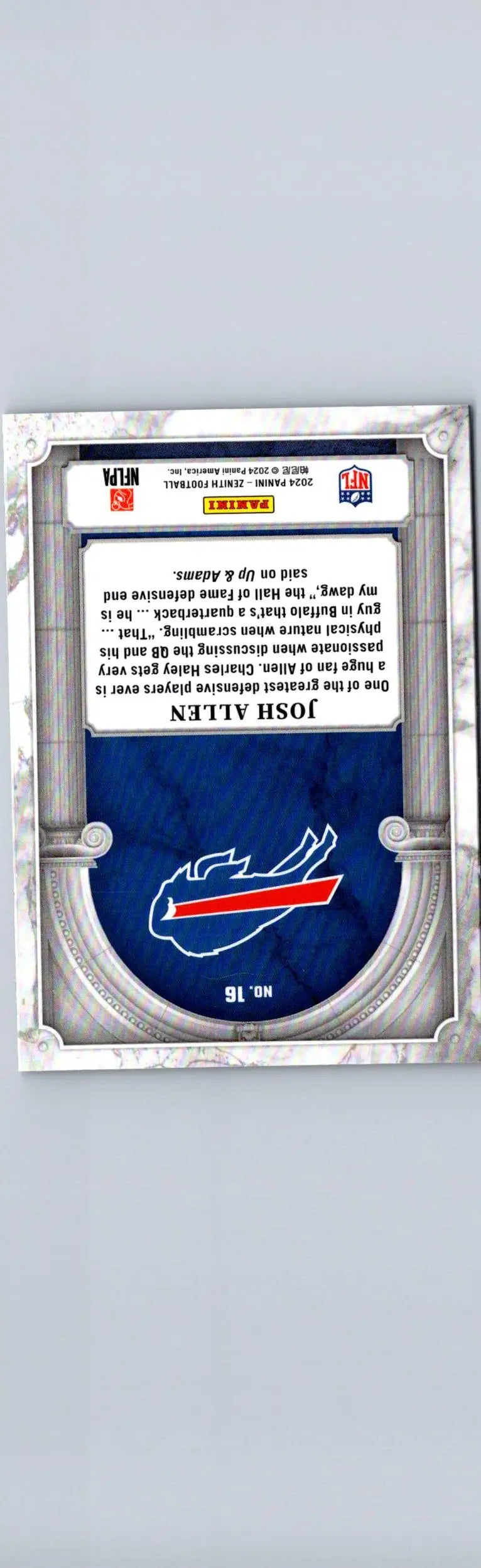 2024 Panini Zenith #16 Josh Allen Z Marquee - Football Card Single