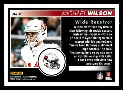2024 Panini Zenith #2 Michael Wilson Retail - Football Card Single