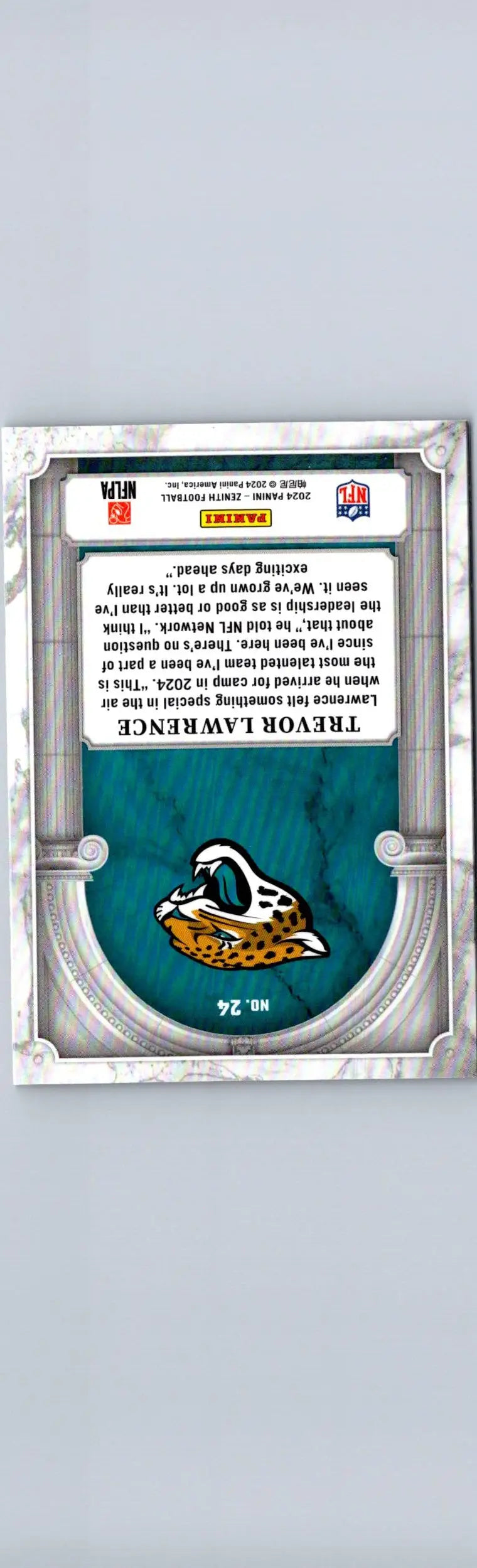 2024 Panini Zenith #24 Trevor Lawrence Z Marquee - Football Card Single