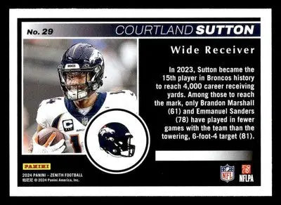 2024 Panini Zenith #29 Courtland Sutton Retail - Football Card Single