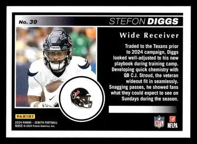 2024 Panini Zenith #39 Stefon Diggs Retail Houston Texans - Football Card Single