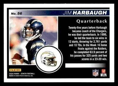 2024 Panini Zenith #56 Jim Harbaugh Retail - Football Card Single