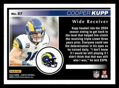 2024 Panini Zenith #57 Cooper Kupp Retail - Football Card Single