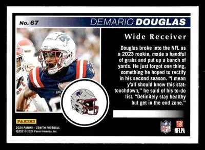 2024 Panini Zenith #67 Demario Douglas Retail - Football Card Single