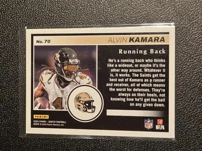 2024 Panini Zenith #70 Alvin Kamara Two Minute Drill - Football Card Single