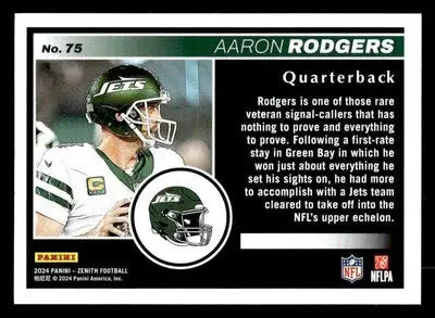 2024 Panini Zenith #75 Aaron Rodgers - Football Card Single