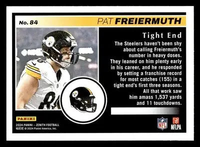 2024 Panini Zenith #84 Pat Freiermuth Retail - Football Card Single