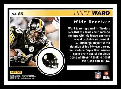 2024 Panini Zenith #86 Hines Ward - Football Card Single
