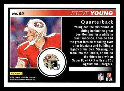 2024 Panini Zenith #90 Steve Young - Football Card Single