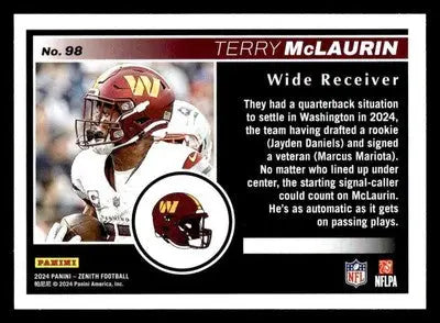 2024 Panini Zenith #98 Terry McLaurin Retail - Football Card Single