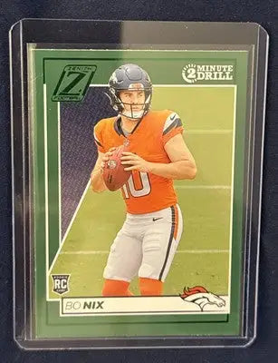 Zenith Bo Nix drill rc rookie card in protective sleeve from 2024 Panini Zenith
