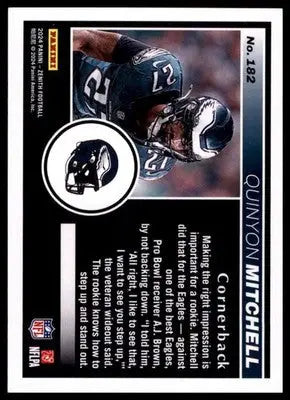 2024 Panini Zenith - Retail Quinyon Mitchell RC 182 Philadelphia Eagles