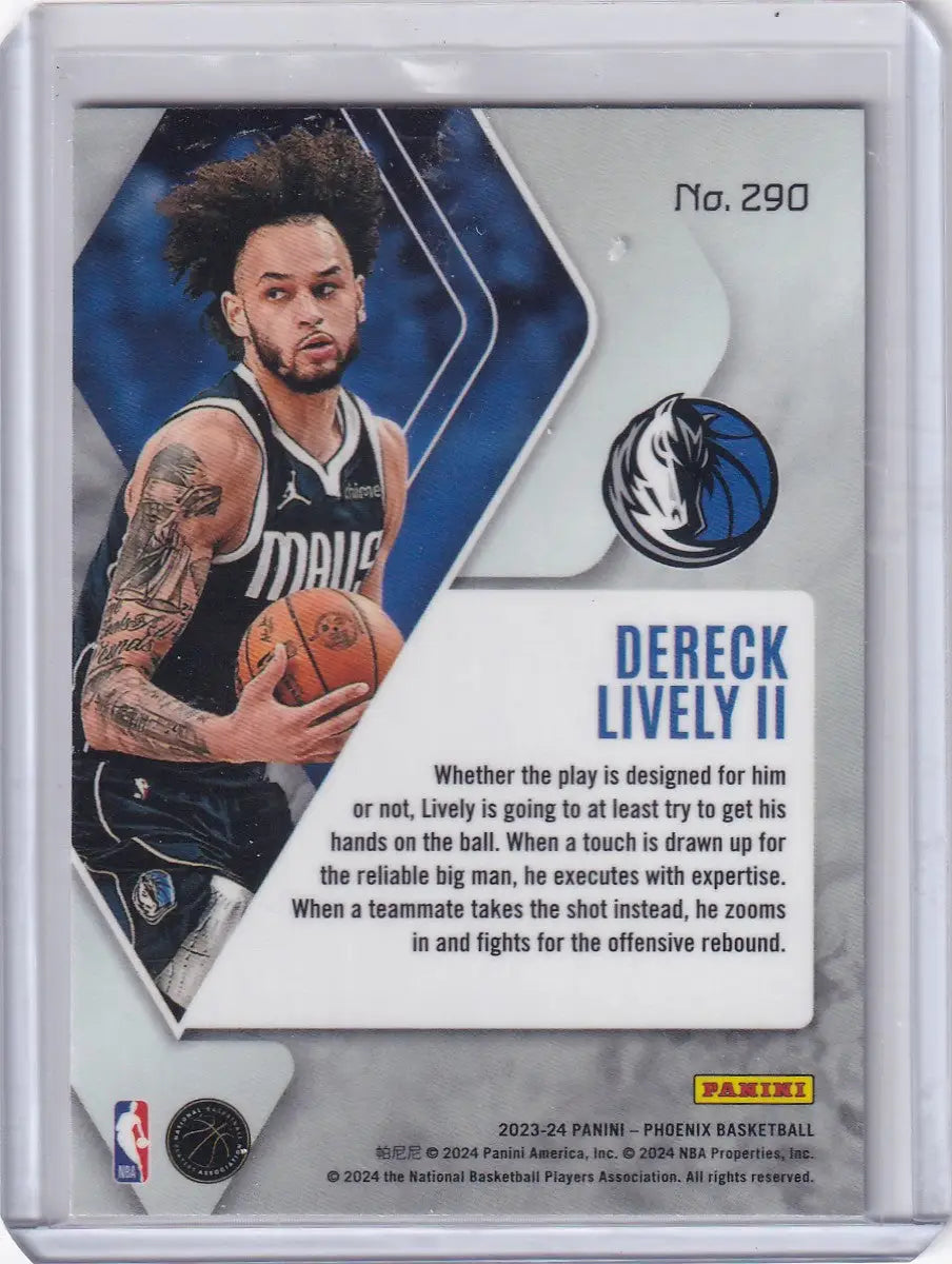 2024 PHOENIX #290 DERECK LIVELY II CRACKED ICE- DALLAS MAVERICKS - Basketball Card Single