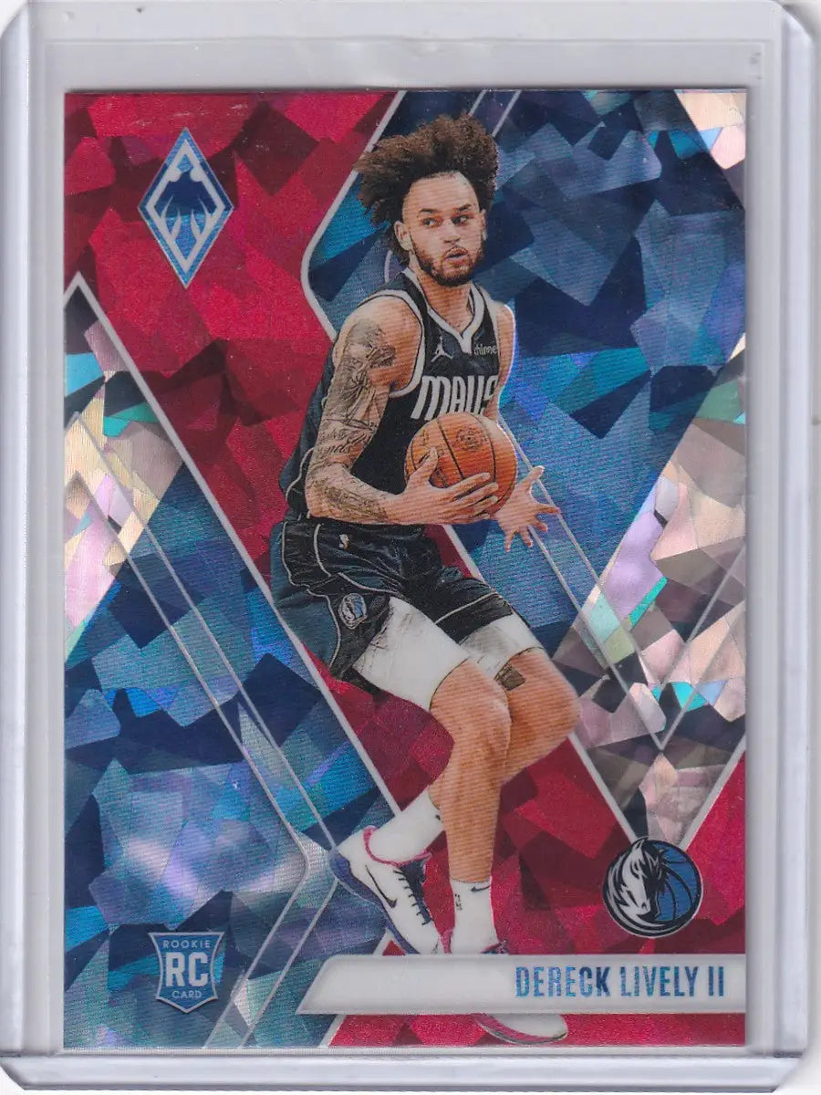 2024 PHOENIX #290 DERECK LIVELY II CRACKED ICE- DALLAS MAVERICKS - Basketball Card Single