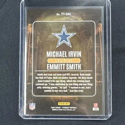 2024 Phoenix Treasured Tandems Emmitt Smith/Michael Irvin Purple Cowboys - Football Card Single