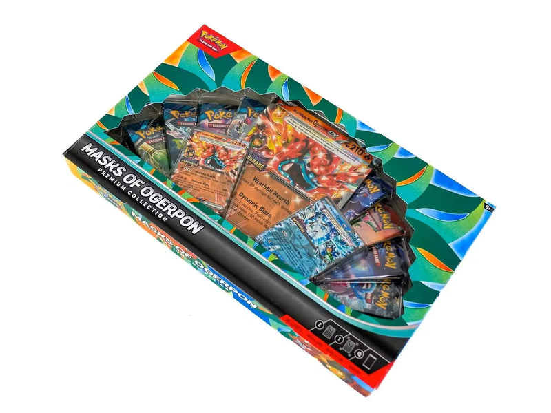 2024 Pokémon Masks of Ogerpon Premium Collection Box | Columbia Sports Cards & More - Pokémon Card Box