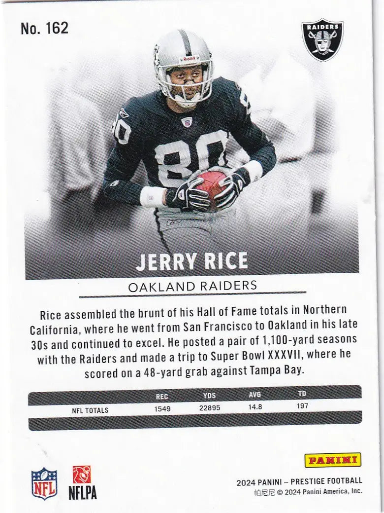 2024 PRESITGE #162 JERRY RICE- OAKLAND RAIDERS