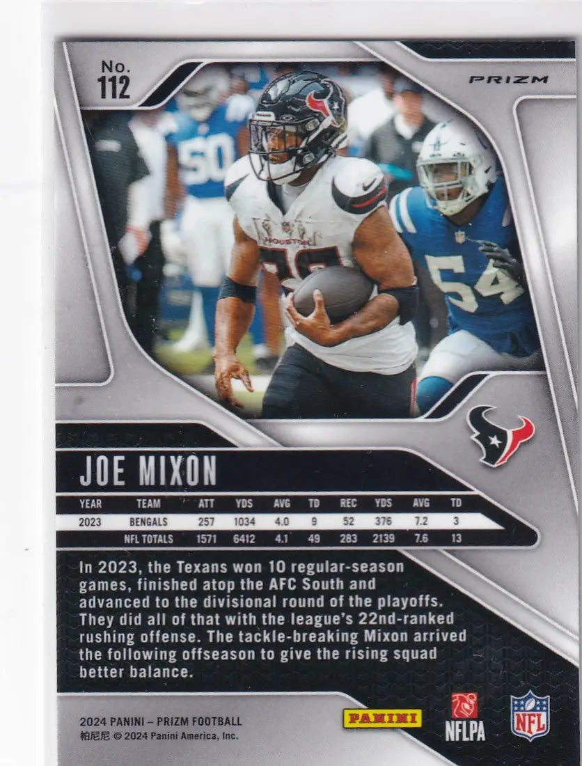 2024 PRIZM #112 JOE MIXON GREEN- HOUSTON TEXANS