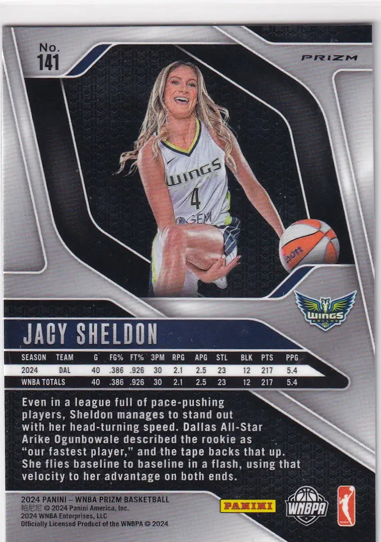 2024 PRIZM #141 JACEY SHELDON GREEN- DALLAS WINGS