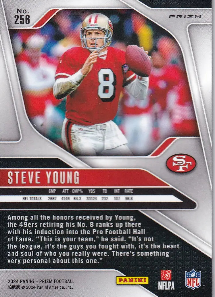 2024 PRIZM #256 STEVE YOUNG GREEN PULSAR- SAN FRANCISCO 49ERS