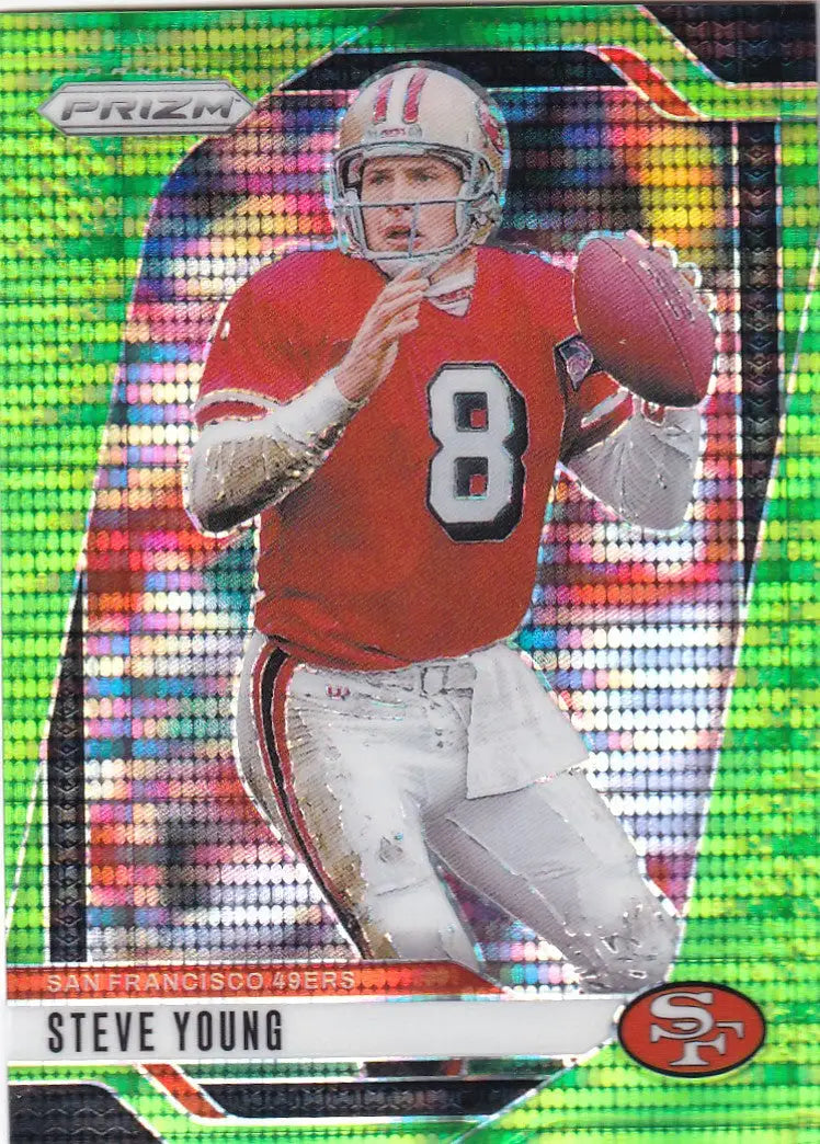 2024 PRIZM #256 STEVE YOUNG GREEN PULSAR- SAN FRANCISCO 49ERS