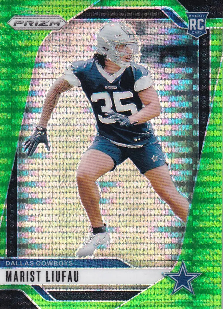 2024 PRIZM #372 MARIST LIUFAU GREEN PULSAR- DALLAS COWBOYS