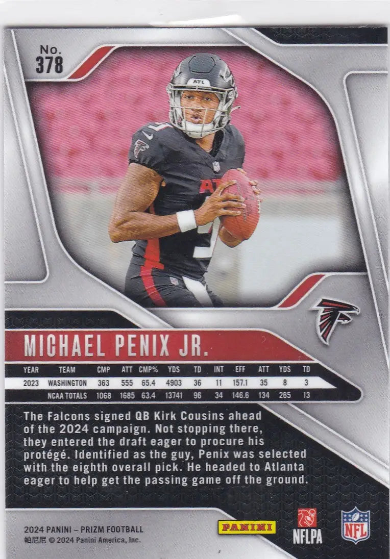 2024 PRIZM #378 MICHAEL PENIX JR- ATLANTA FALCONS