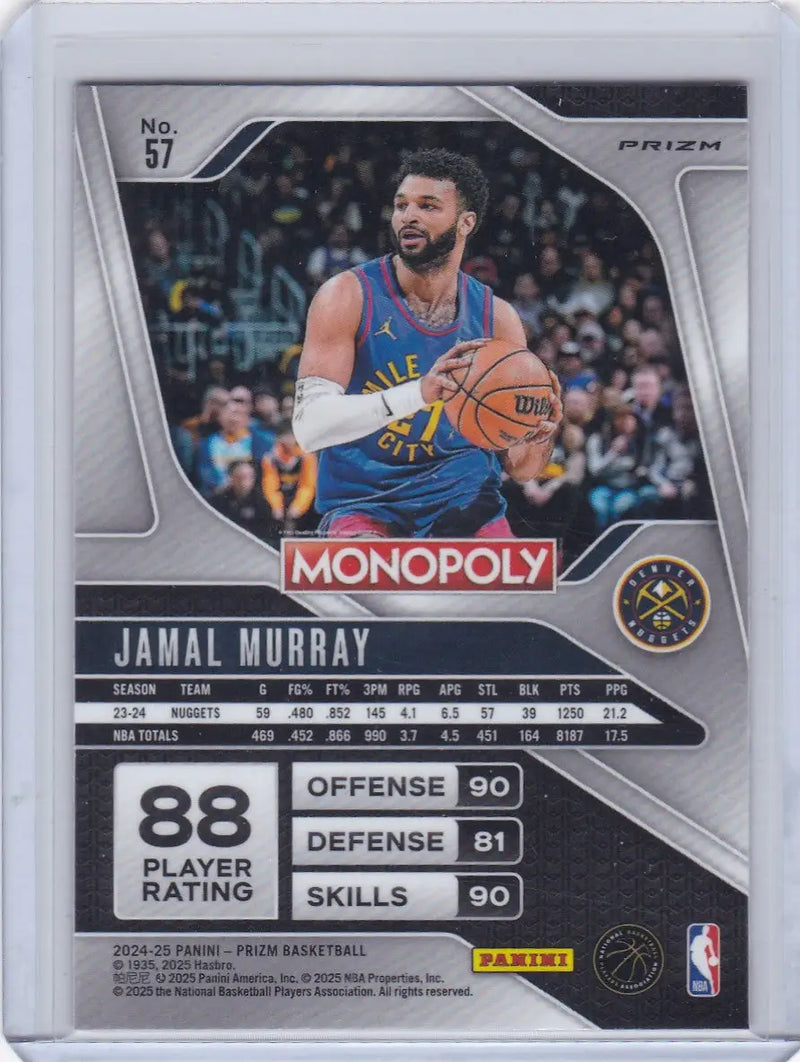 2024 PRIZM #57 JAMAL MURRAY FREE PARKING SP- DENVER NUGGETS - Basketball Card Single