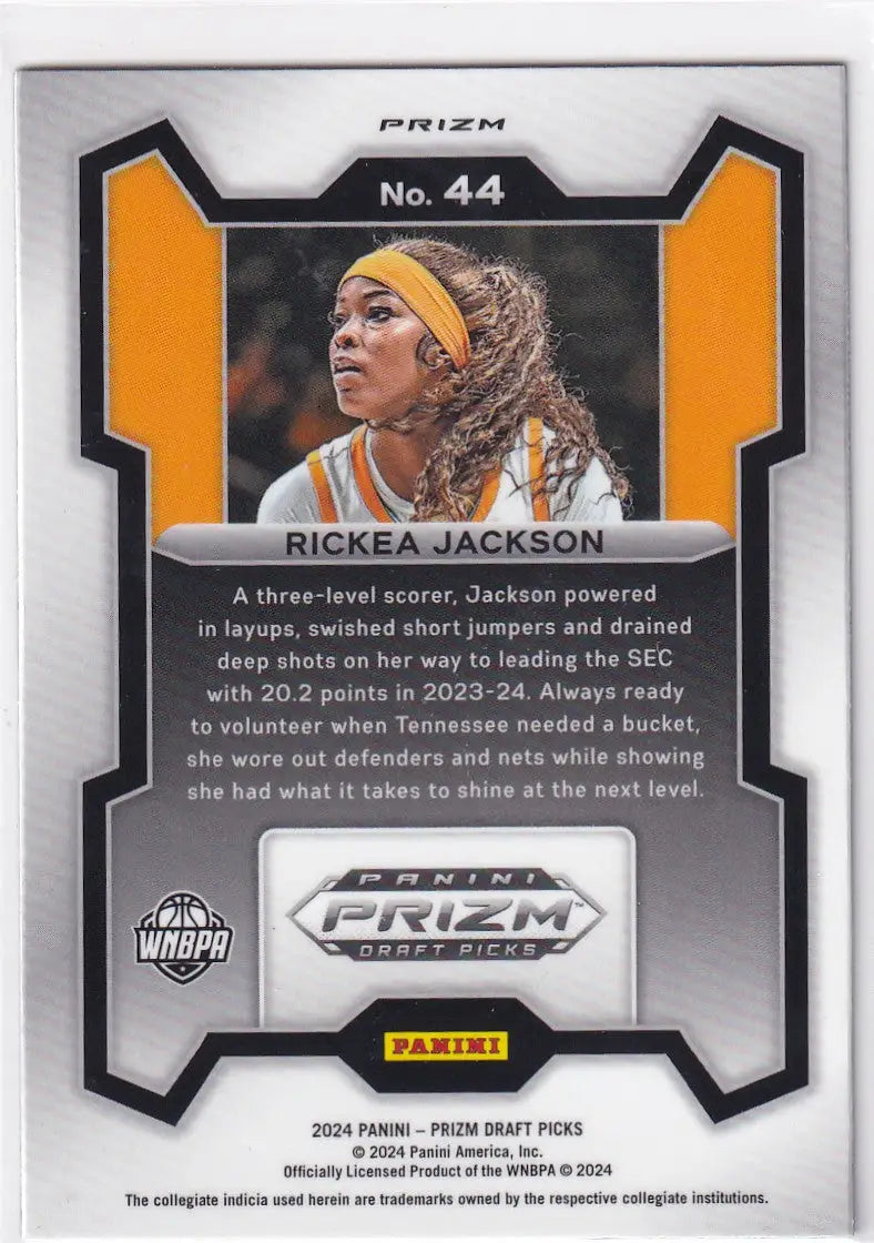 2024 PRIZM DRAFT PICK #44 RICKEA JACKSON PURPLE WAVE- LOS ANGELES SPARKS