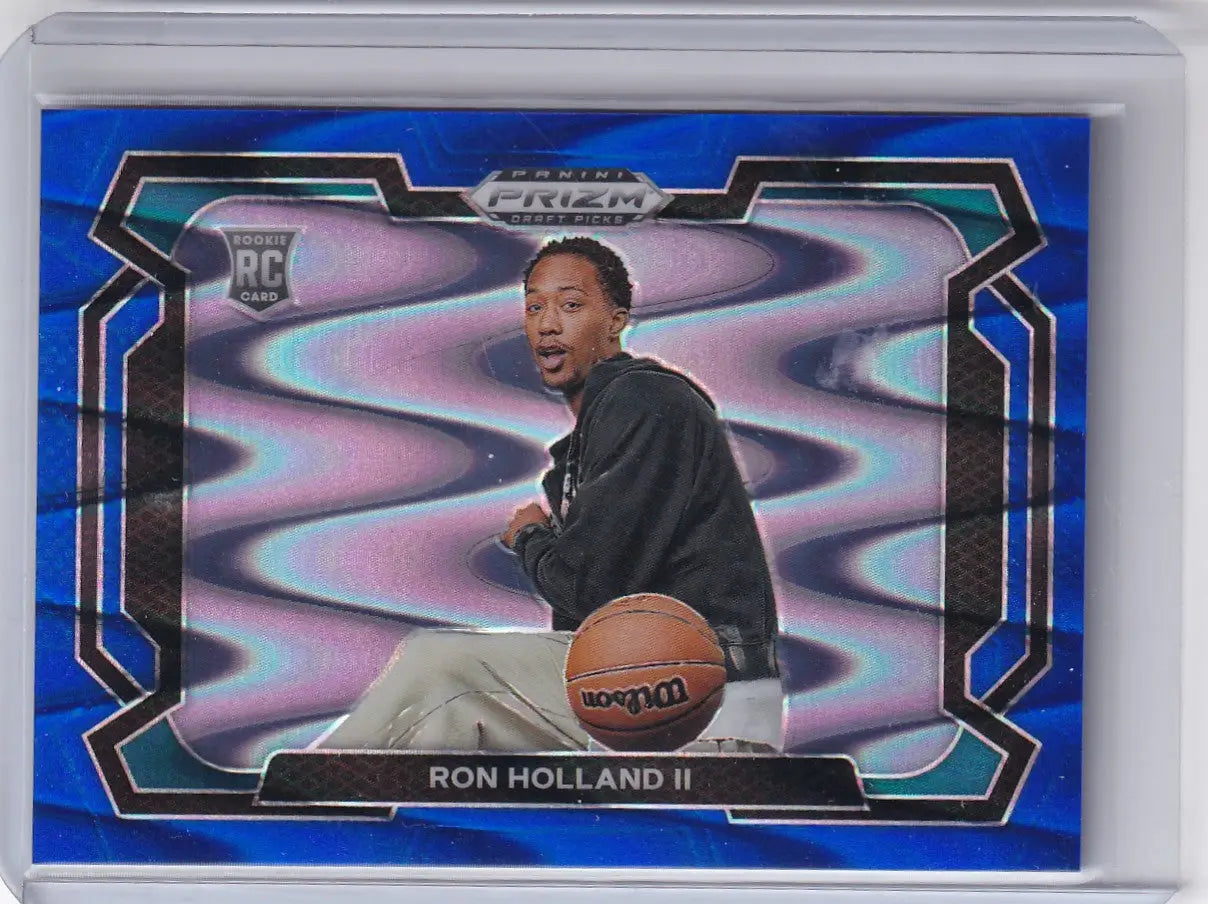2024 PRIZM DRAFT PICK #8 RON HOLLAND II 23/149 BLUE SIESEMIC- DETROIT PISTONS - Basketball Card Single