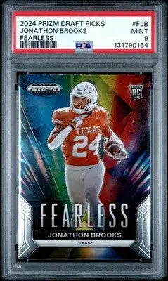 2024 Prizm Draft Picks Jonathon Brooks Fearless #FJB PSA 9 MINT Rookie Texas - Football Card Single