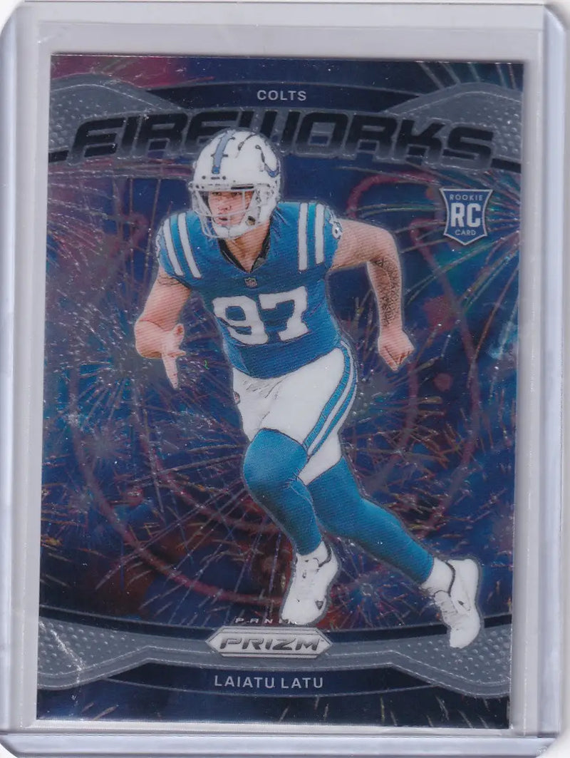 2024 Prizm Fireworks #17 Laiatu Latu - Indianapolis Colts - Football Card Single