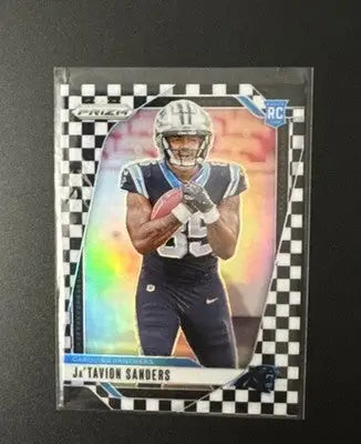2024 Prizm JaTavion Sanders RC Black And White Checkerboard #343 - Panthers - Football Card Single