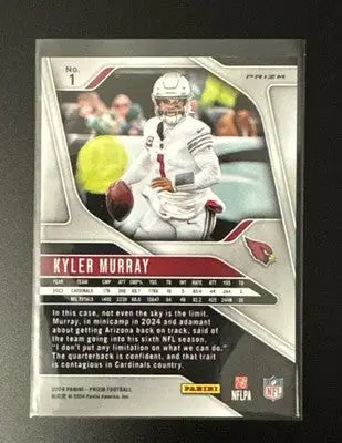 2024 Prizm Kyler Murray #1 Red & Black Checkerboard Prizm Arizona Cardinals - Football Card Single