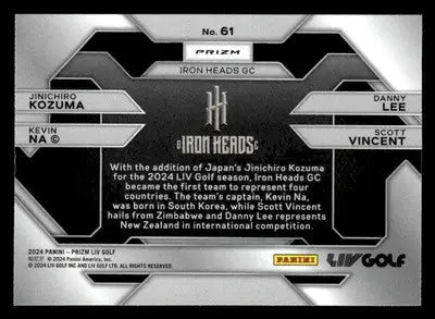 2024 Prizm LIV #61 Jinichiro Kozuma/Kevin Na/Danny Lee/Scott Vincent Silver - Other