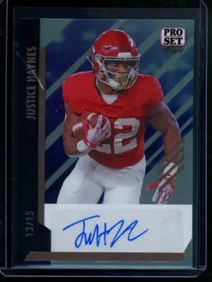 2024 Pro Set Justice Haynes #BA-JH1 Autograph 13/15 Football