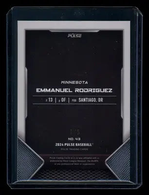 2024 Pulse Baseball Emmanuel Rodriguez #43 1/5 Baseball - Baseball Card Single