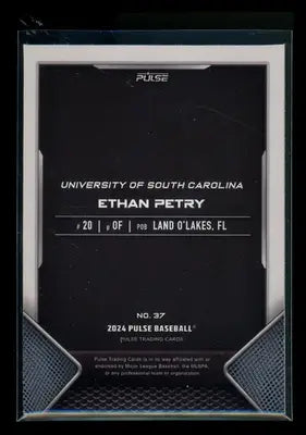 2024 Pulse Baseball Ethan Petry #37 Baseball - Baseball Card Single
