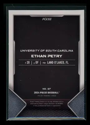 2024 Pulse Baseball Ethan Petry #37 Baseball - Baseball Card Single