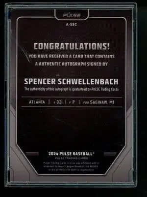 2024 Pulse Baseball Spencer Schwellenbach #A-SSC 6/7 Preview Edition Baseball - Baseball Card Single