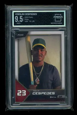 2024 Pulse Baseball Yoelín Céspedes #38B Ruby 51/85 Baseball Arena Club 9.5 - Baseball Card Single
