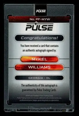 2024 Pulse Football Premiere Mykel Williams #PF-MYW Football - Football Card Single