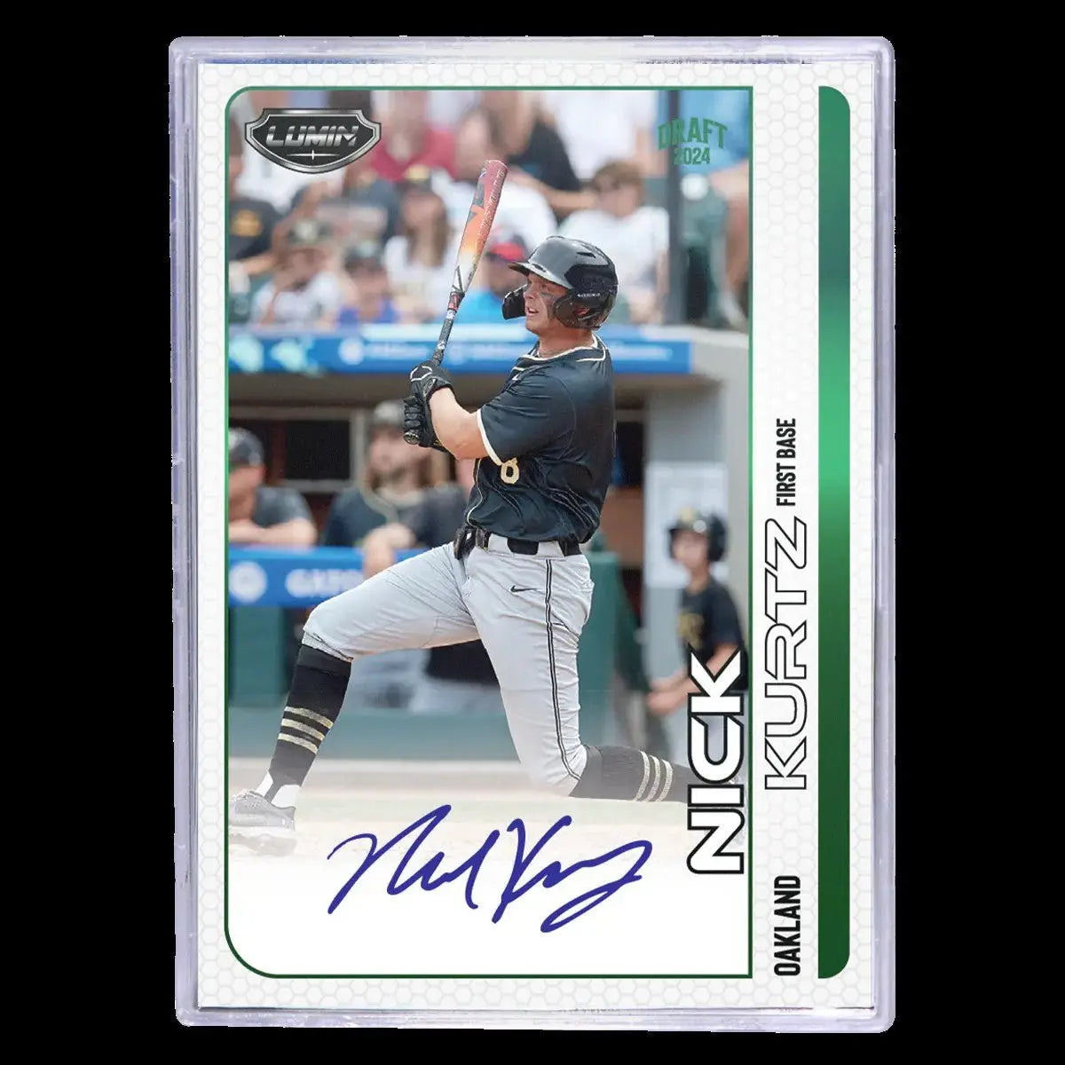 Autographed Nick Kurtz baseball card from 2024 Pulse Lumin Baseball Hobby Box